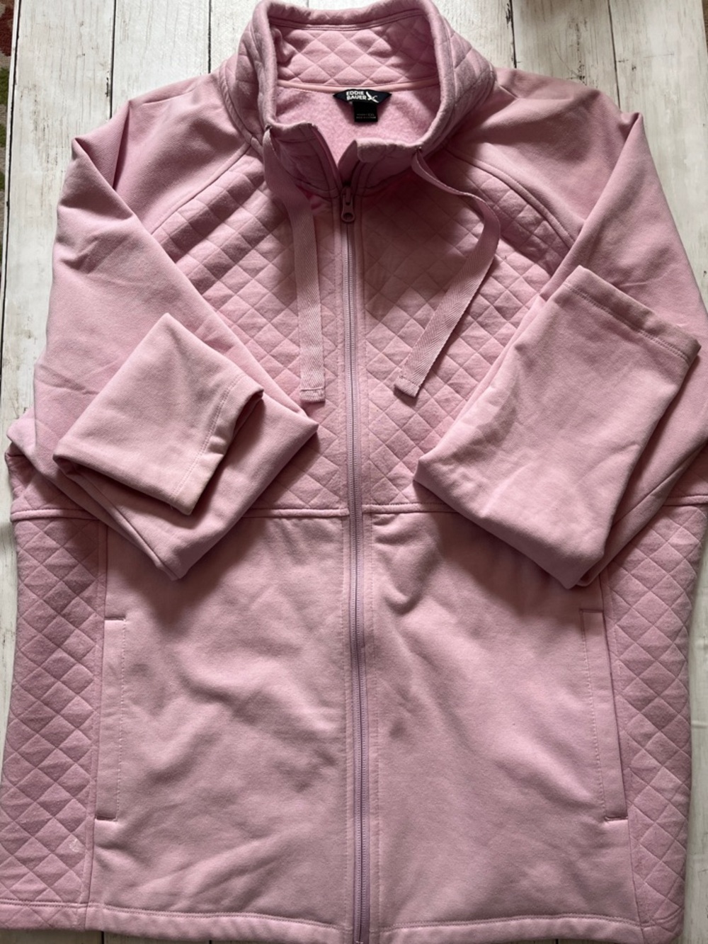 Eddie Bauer Light Pink Quilted Full-Zip Jacket